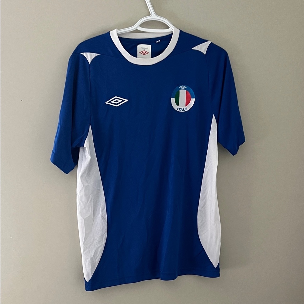Umbro Italy Soccer Jersey Blue White Men’s Small